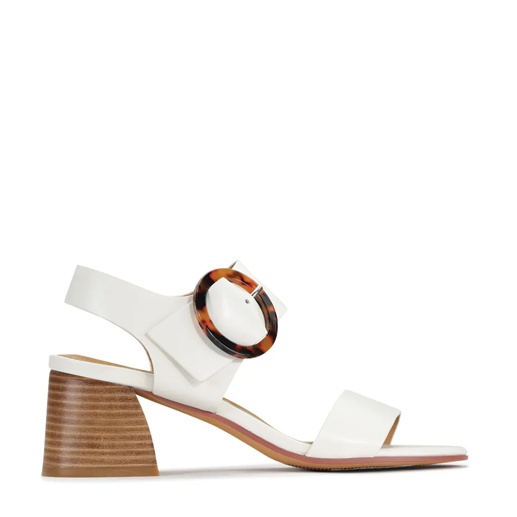 Stream Path Status Leather Ankle Strap Sandals