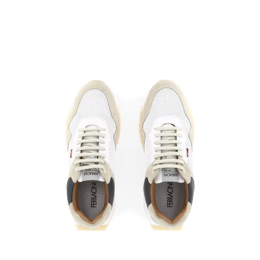 PIETRO - WHITE/GREY Comfortable Lace BreathableMesh