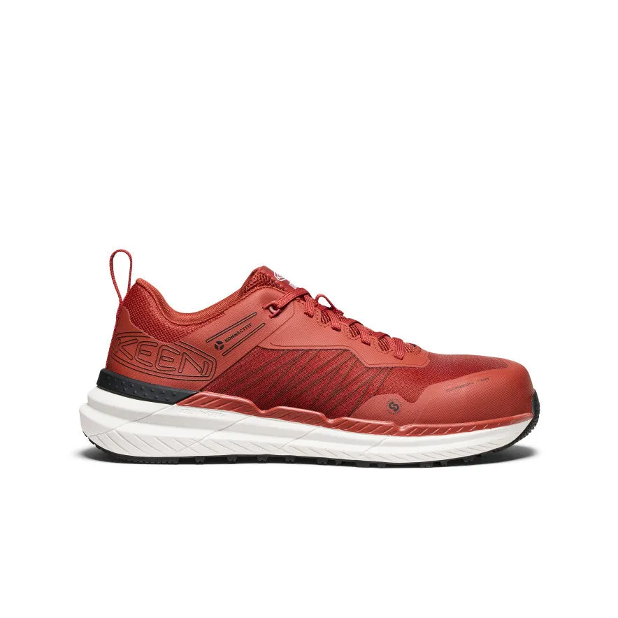 color - scheme Men's Speedworks Work Sneaker (Carbon Toe)  |  Red Ochre/Black