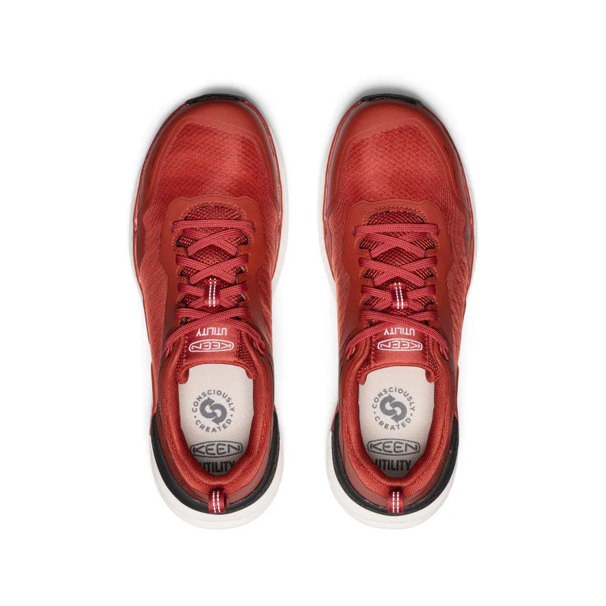Shock-absorbent wear Men's Speedworks Work Sneaker (Carbon Toe)  |  Red Ochre/Black