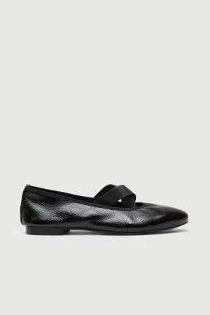 Bettina Ballet Flats in Black Patent Leather Ceremony Glow