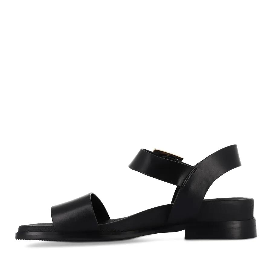ELISSAY - BLACK BLACK LEATHER Soft Walk Foam Comfort
