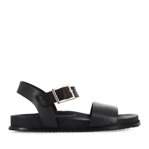 Embroidered Flexible Straps HAMMIL W - BLACK LEATHER