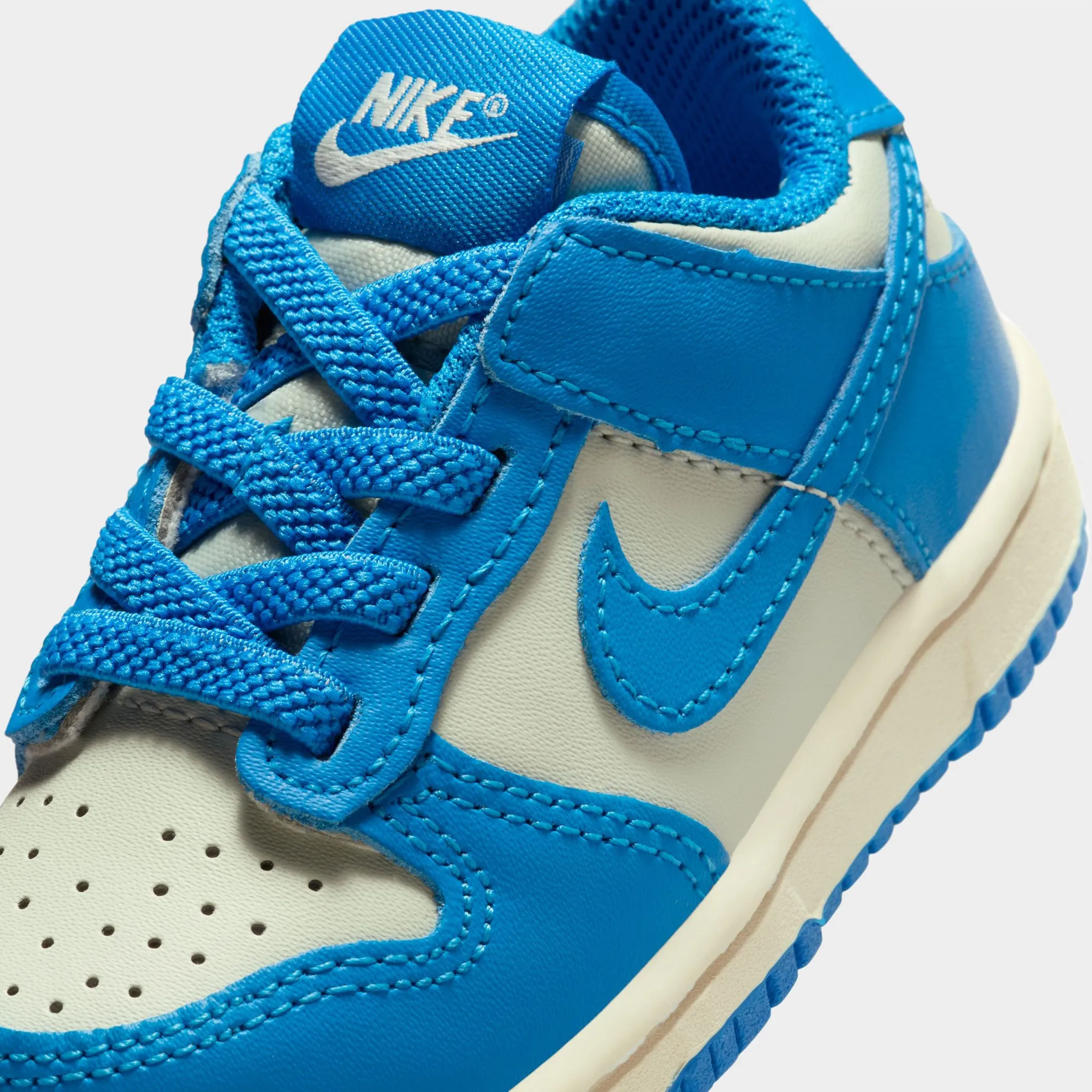 Nike Dunk Low Light Silver / Photo Blue - Sail Enhanced Heel Support Hoop Dreams