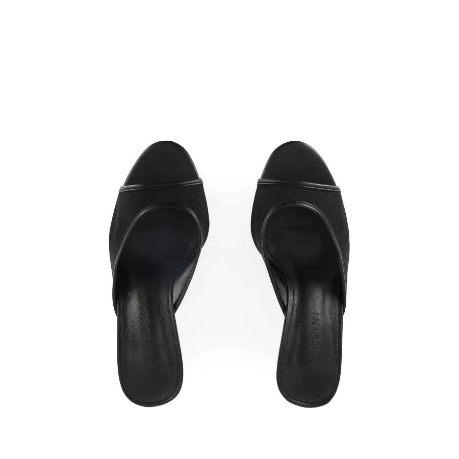Vegan Leather Shoes ISHI - BLACK MESH
