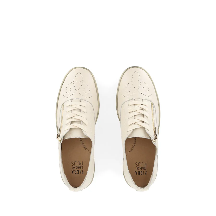 ZHARA W - MILK MILK LEATHER Low Impact Cushioning Urban Run