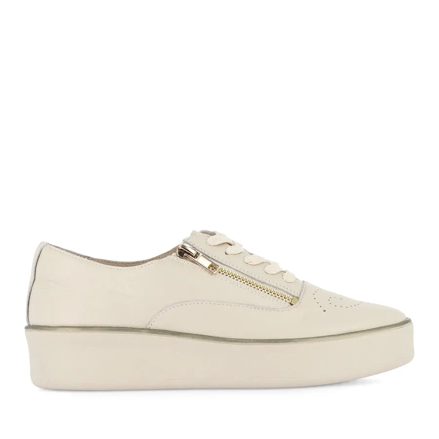 ZHARA W - MILK MILK LEATHER Shock Absorbent Smooth Walk