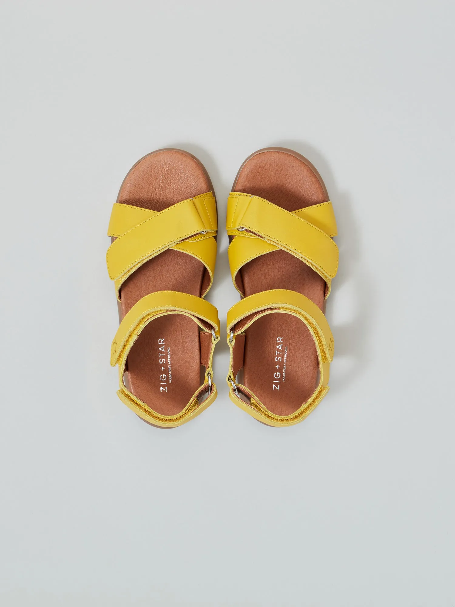 Mesh walking shoes Rae Junior Cross-Strap Sandal Yellow