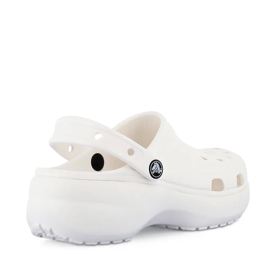 Flex form Comfortable Footwear For Outdoors CLASSIC PLATFORM CLOG - WHITE