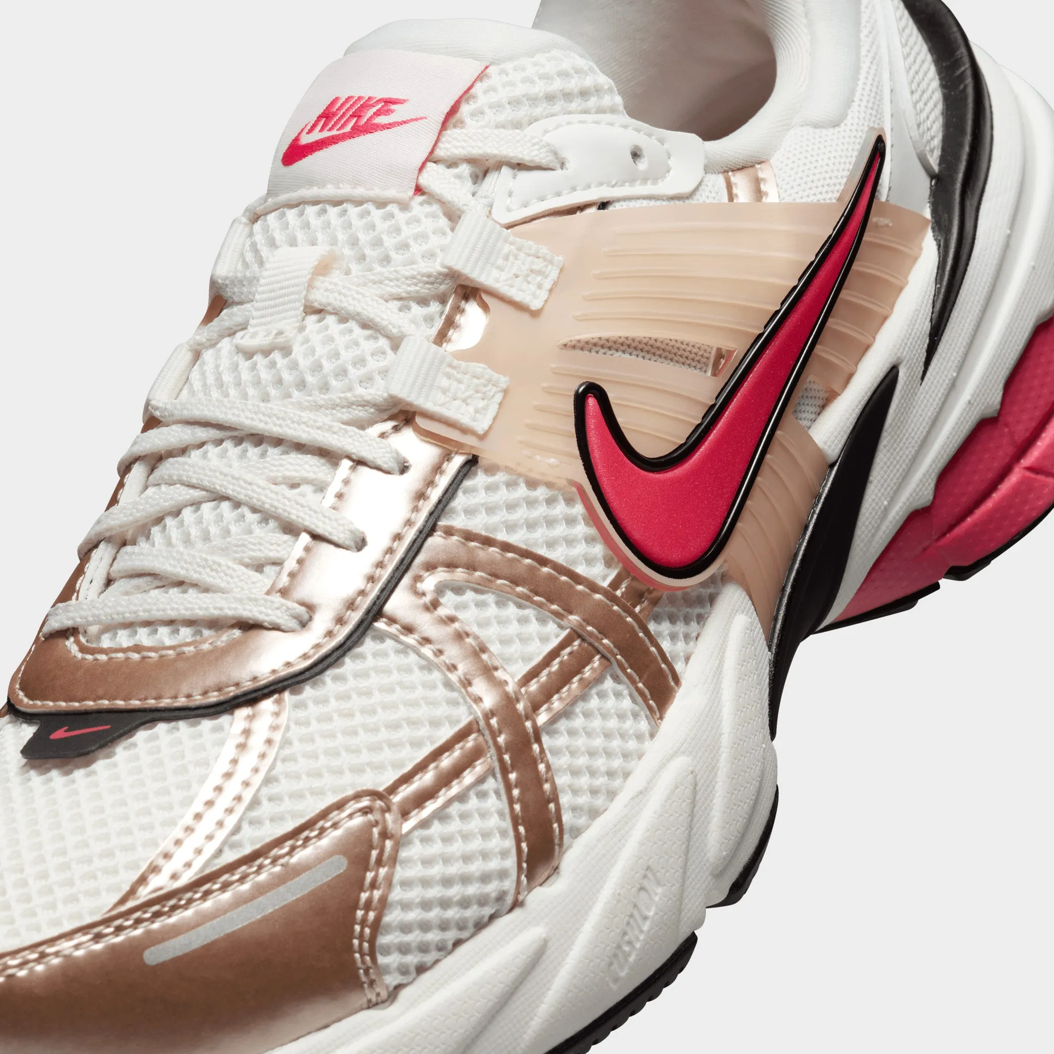 Nike Women's V2K Run Guava Ice / Metallic Silver - Aster Pink Cushioned Comfort Fresh Lining