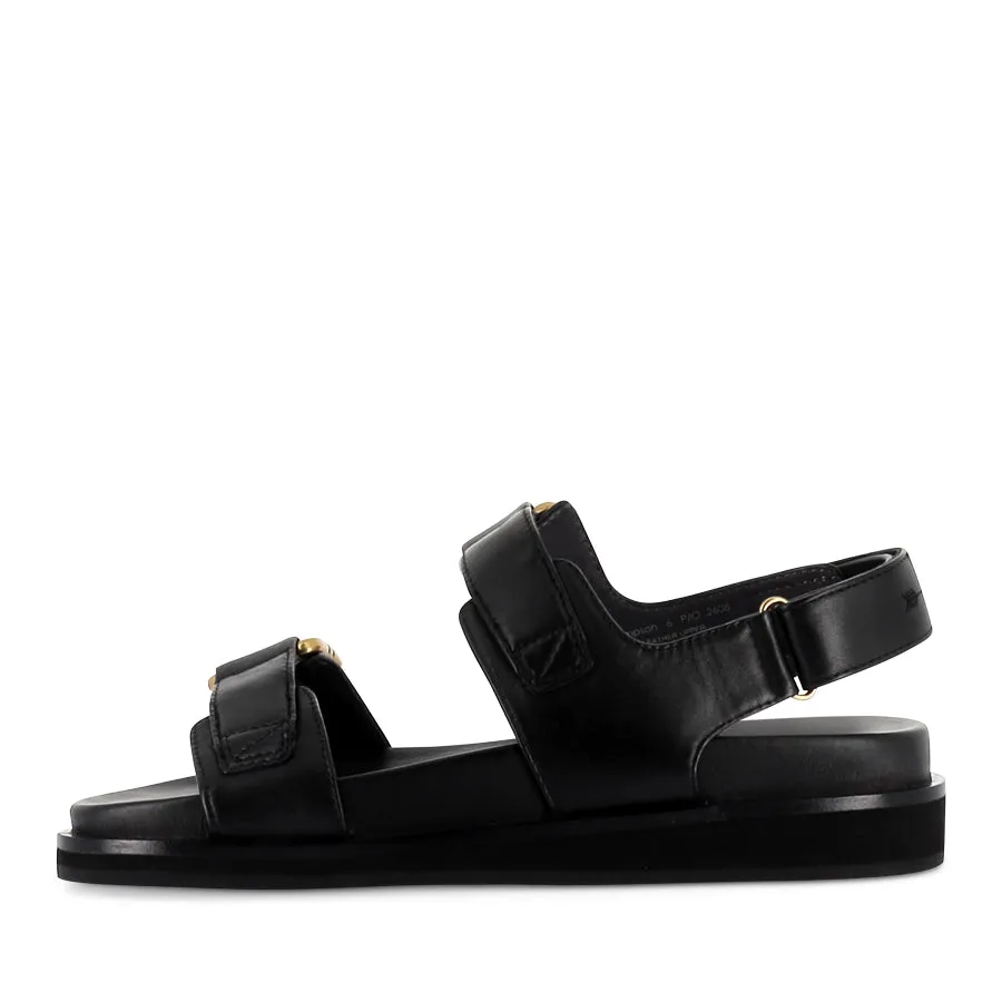THOMPSON - BLACK LEATHER Perfect for Travel