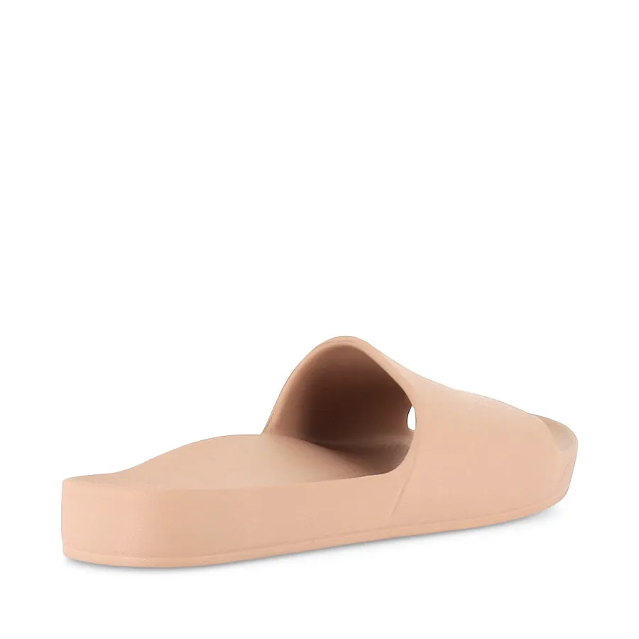 ARCH SUPPORT SLIDES - TAN Non-Slip Grip Cloud Feel