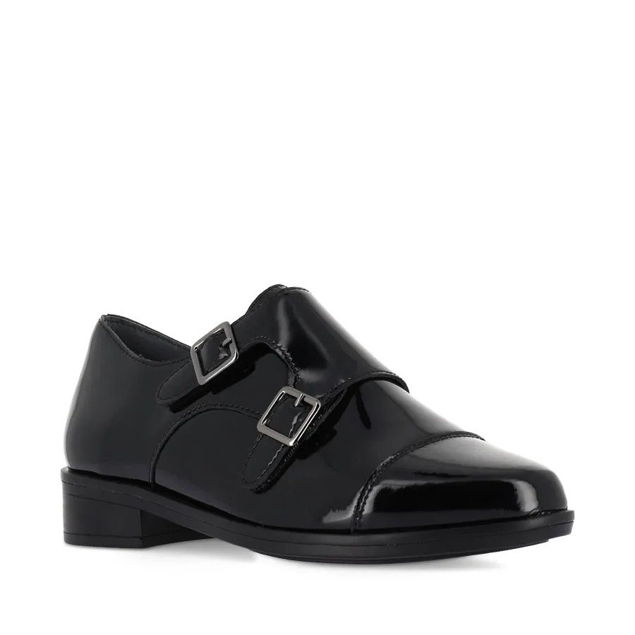 SENONA XF - BLACK PATENT LEATHER Soft Leather Walking Shoes Light support