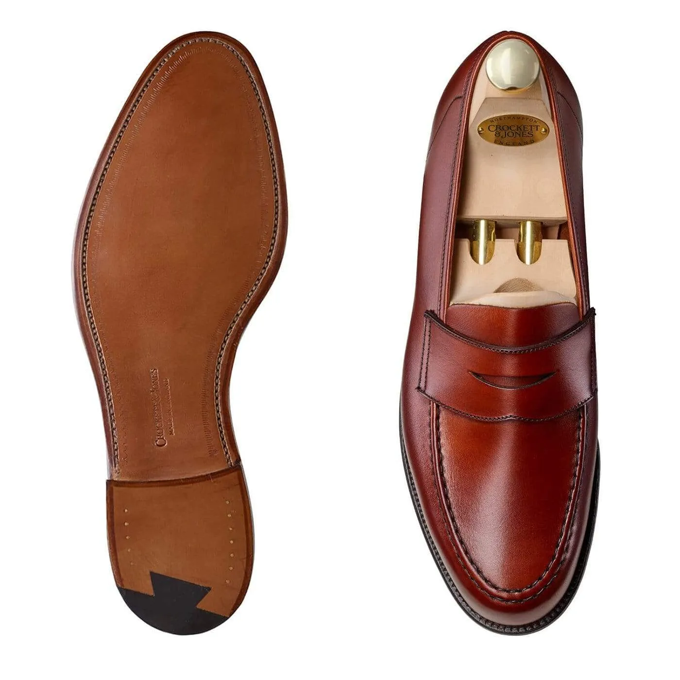 Harvard 2 Chestnut Burnished Calf All-season Slip-ons