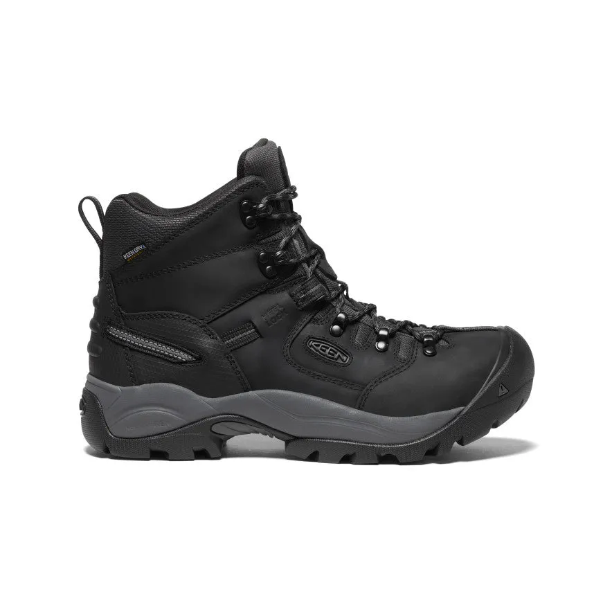hook - and - loop closure Men's Pittsburgh Energy 6" Waterproof Boot (Carbon Toe)  |  Black/Forged Iron