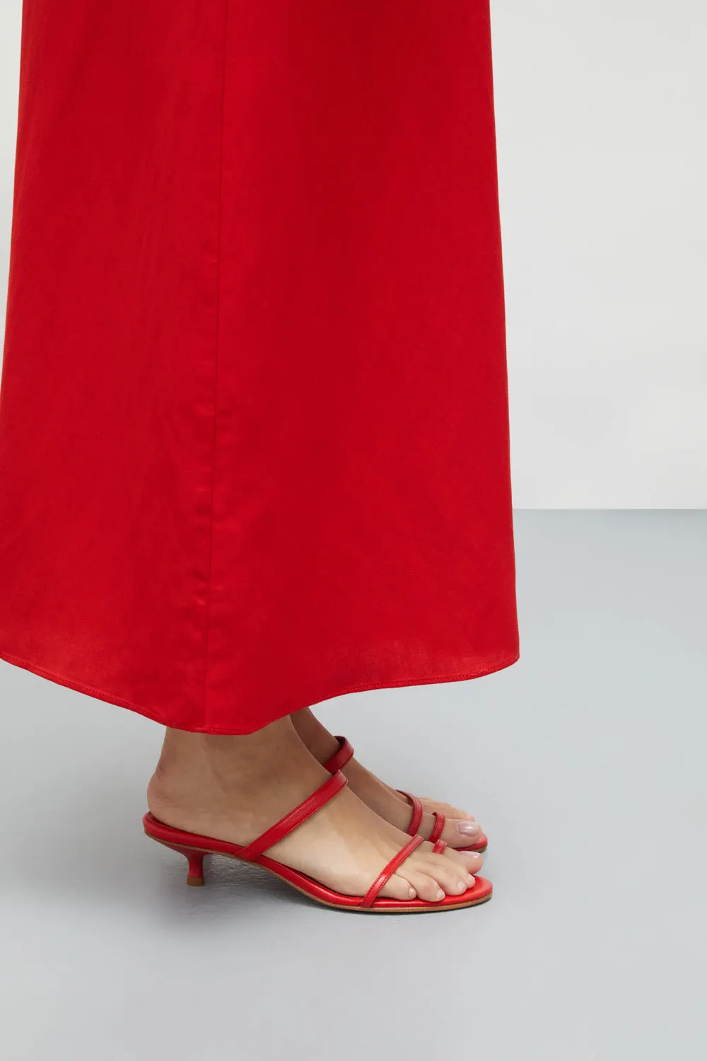 Walk Tour Daisy Sandals in Red Leather