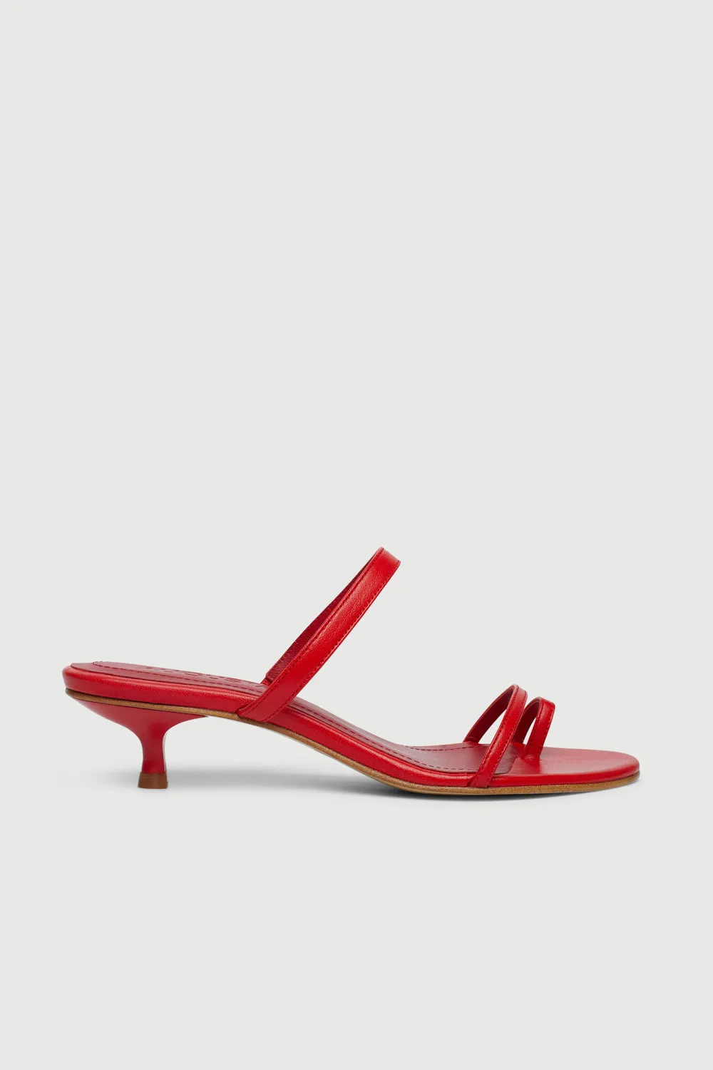 All weather Beer Night Daisy Sandals in Red Leather