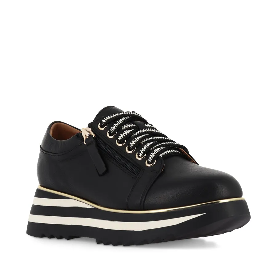 Day-to-Day Comfort Mixed Texture HOSTING - BLACK LEATHER