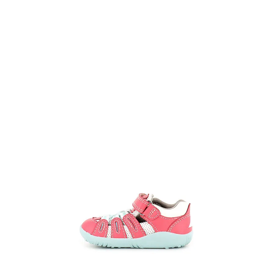 SUMMIT STEP UP - GUAVA/MIST Footbed Design