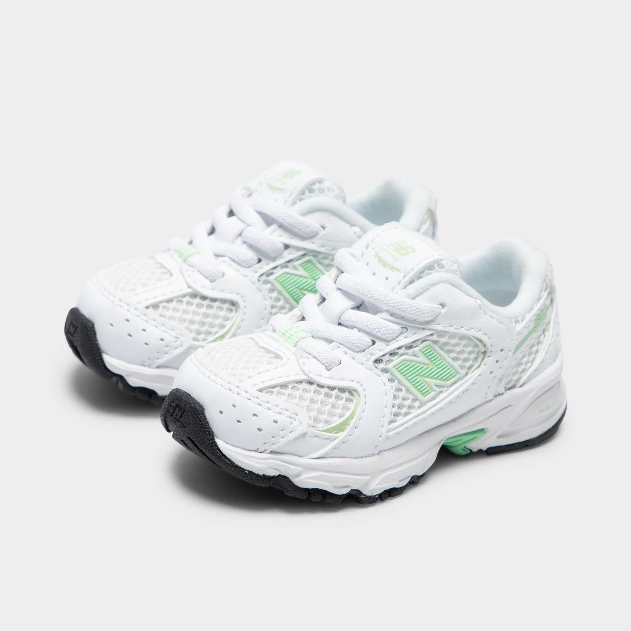 New Balance Infants' 530 White / Green Traction Control