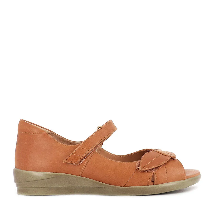 DISCO W - TAN LEATHER All-day Summer Sandals Daily Essentials