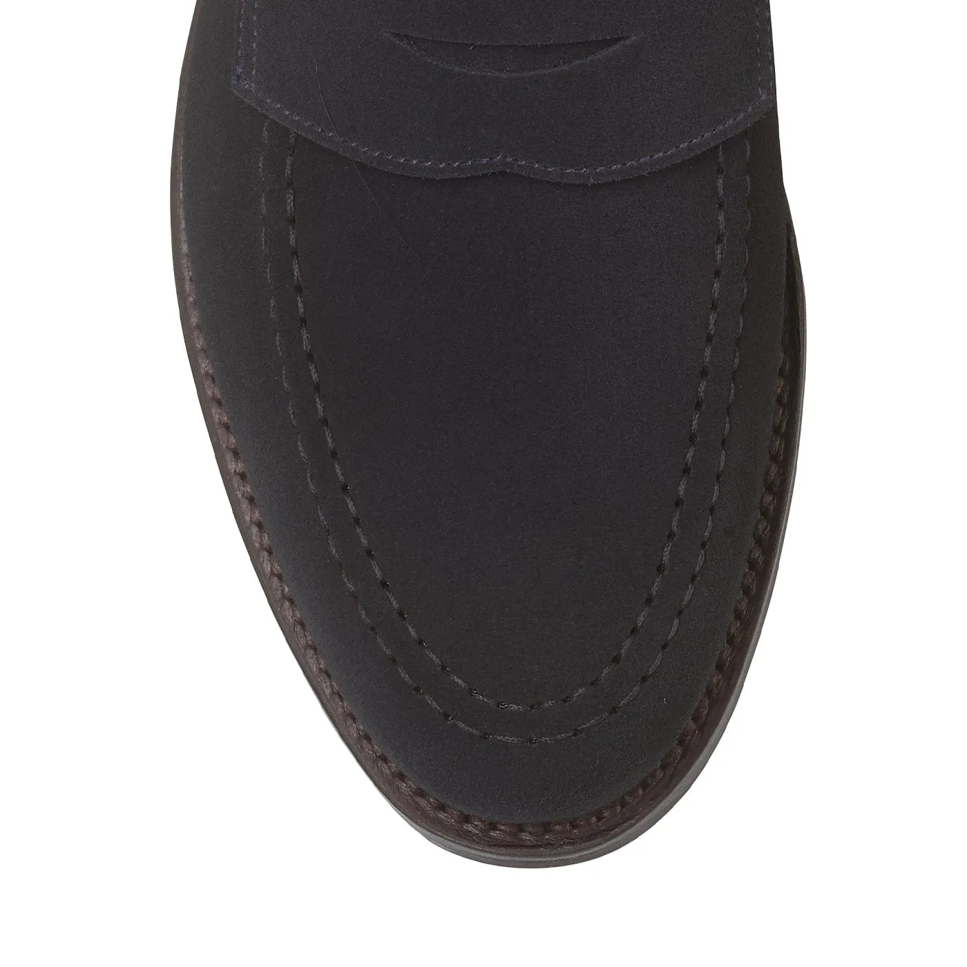 Harvard 2 Navy Suede Tall Frame Elegant Slip-ons