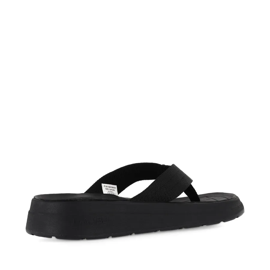 SURFRIDER - BLACK/BLACK POLYESTER Sandal Sole Relax Comfort Fit