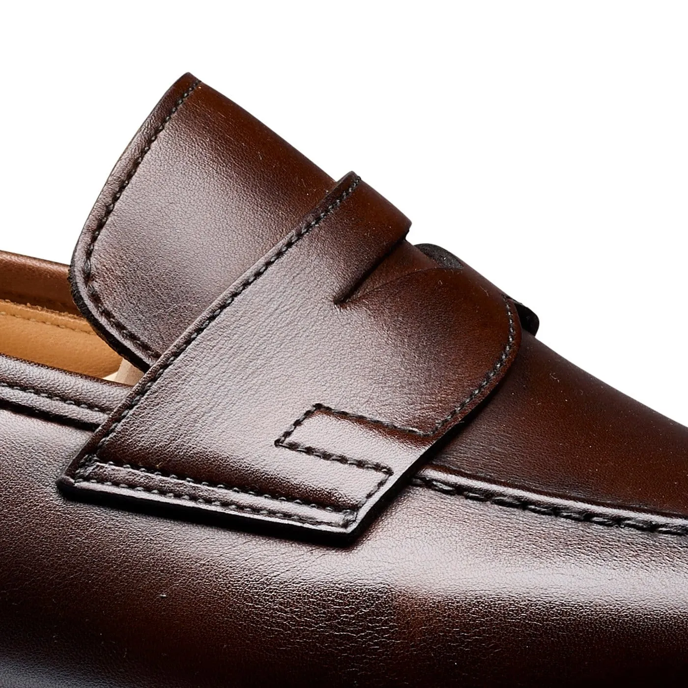 Sydney Dark Brown Burnished Calf (City Sole) Easy Walk Hook And Loop