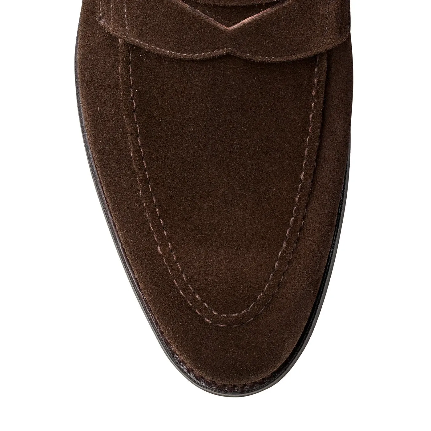 Casual Walk Slip-On Shoes Sydney Dark Brown Suede (G Fitting)