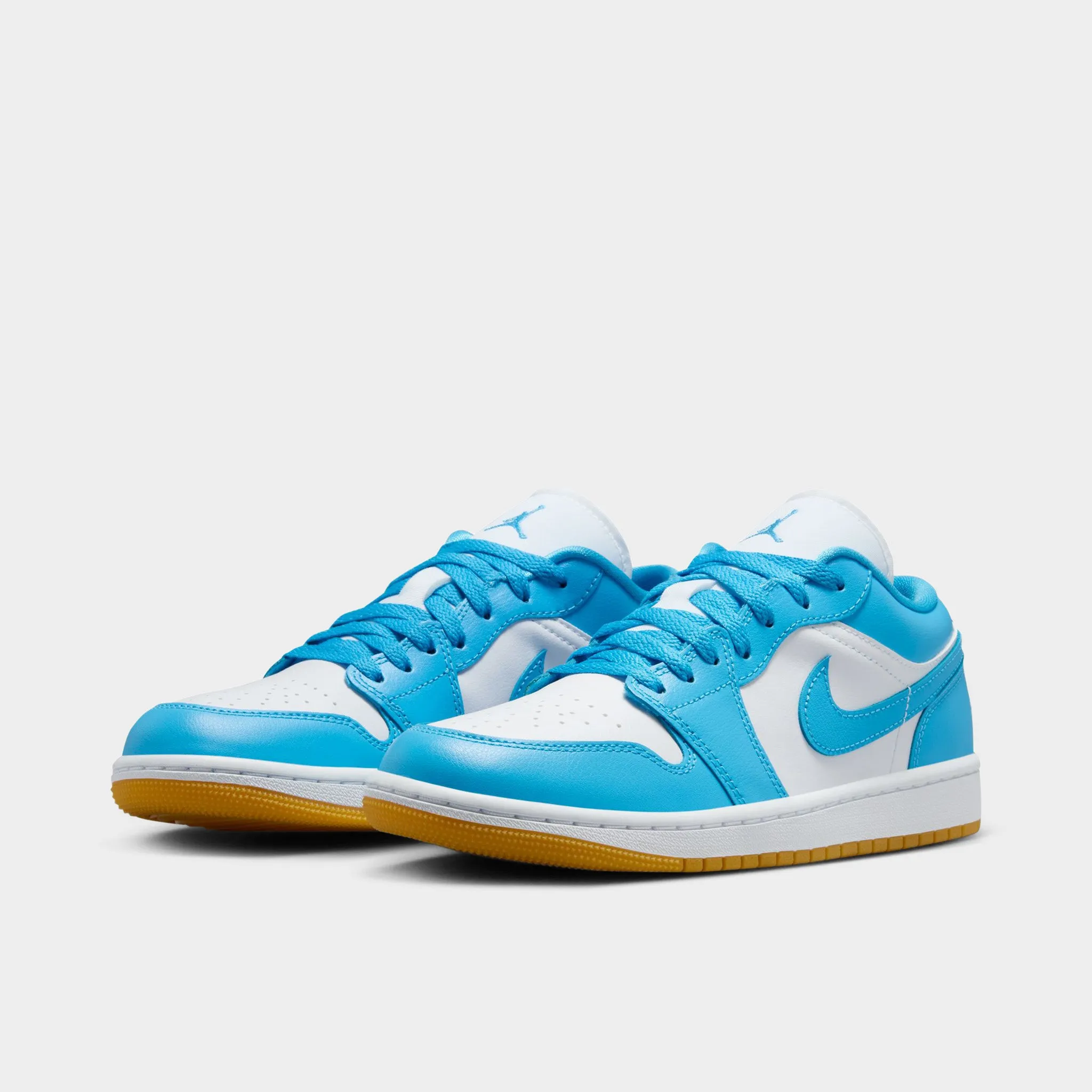 Jordan Women's 1 Low White / Dark Powder Blue - Gum Sneaker Disinfectant