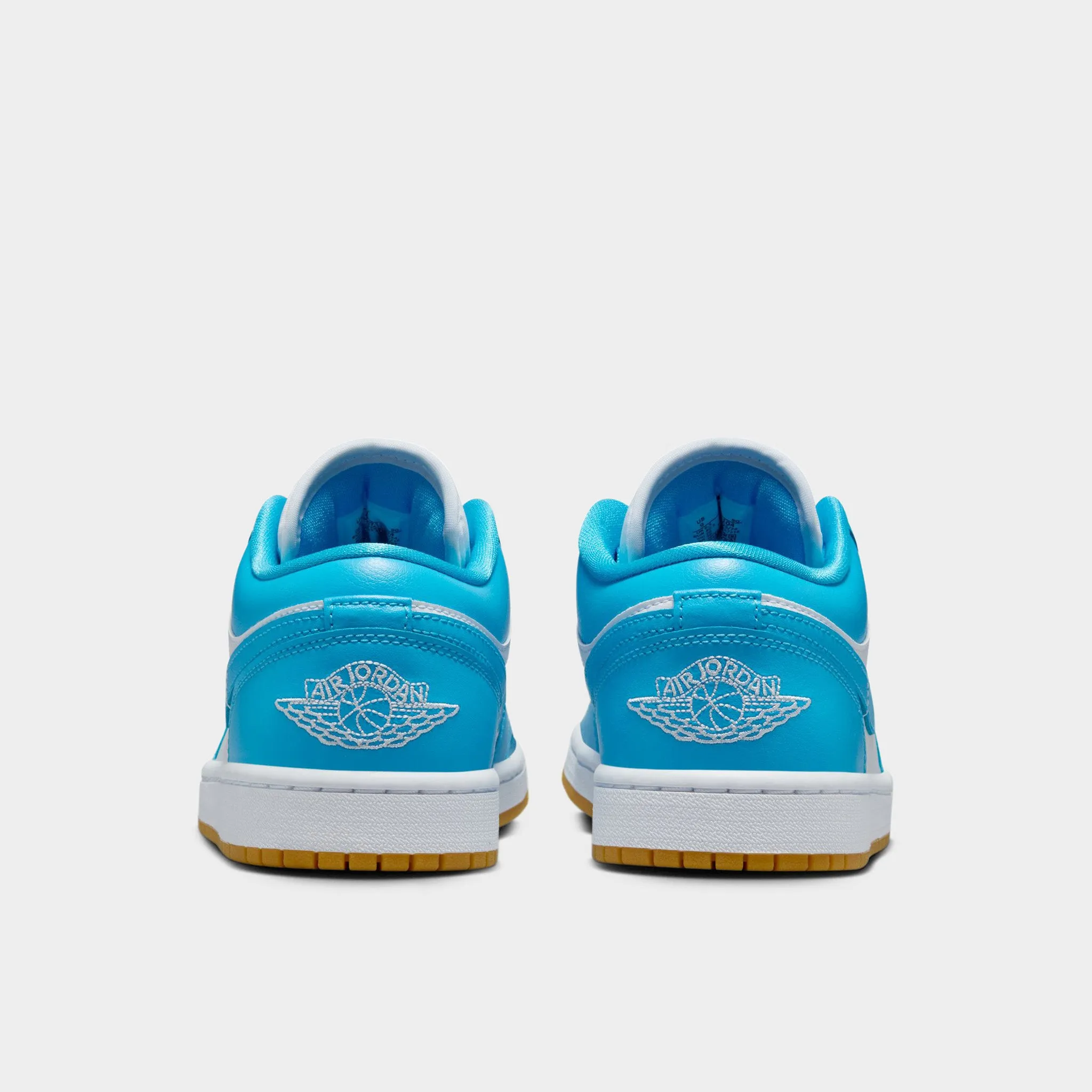 Jordan Women's 1 Low White / Dark Powder Blue - Gum Smart Style