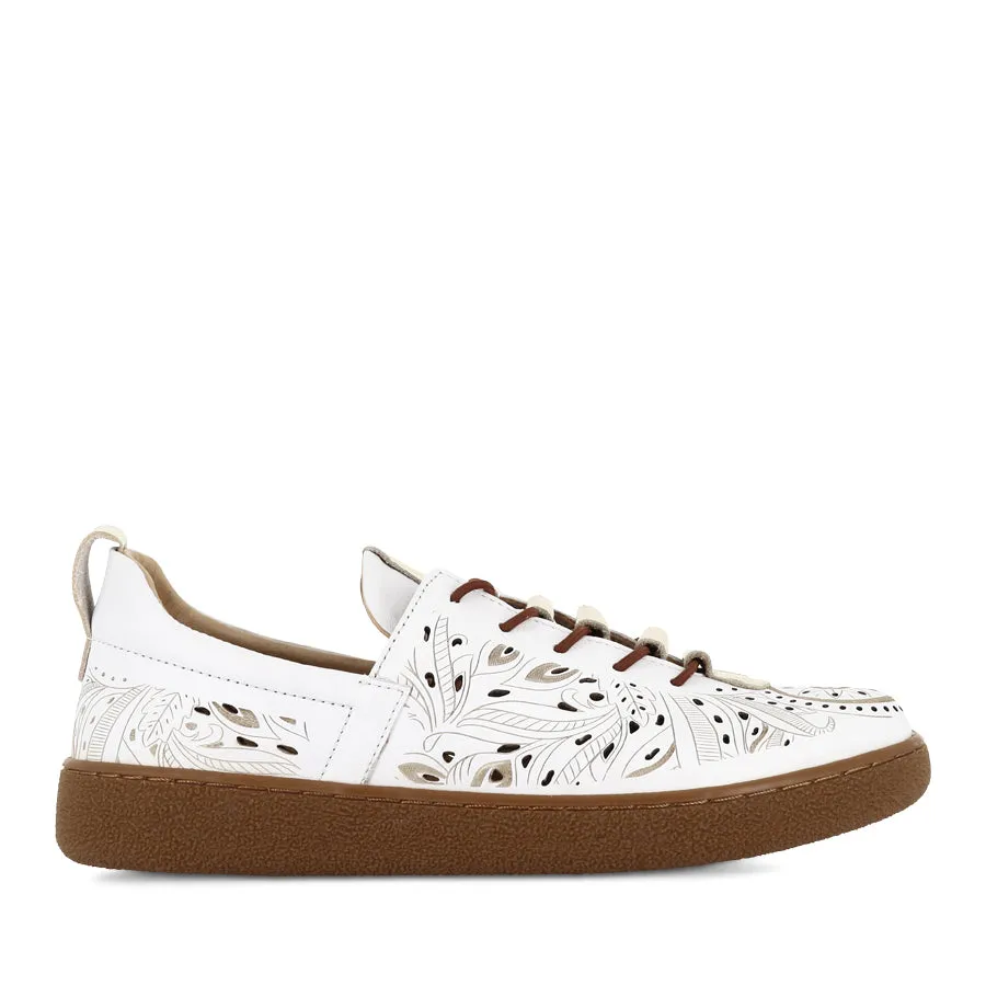TAIT - WHITE/GOLD LEATHER Anti slip surface Hyper bounce