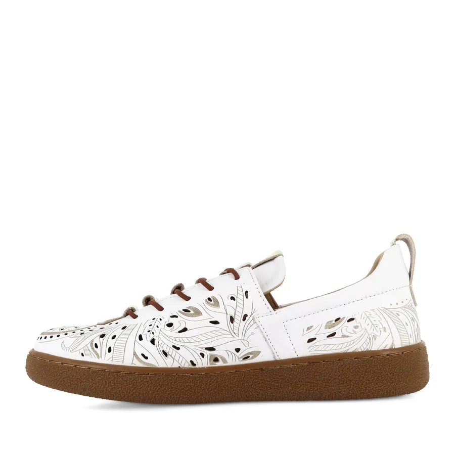Enhanced Durability TAIT - WHITE/GOLD LEATHER