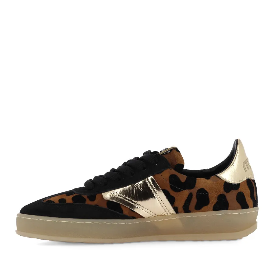 Layered Chic TAJ - BLACK/LEOPARD SUEDE