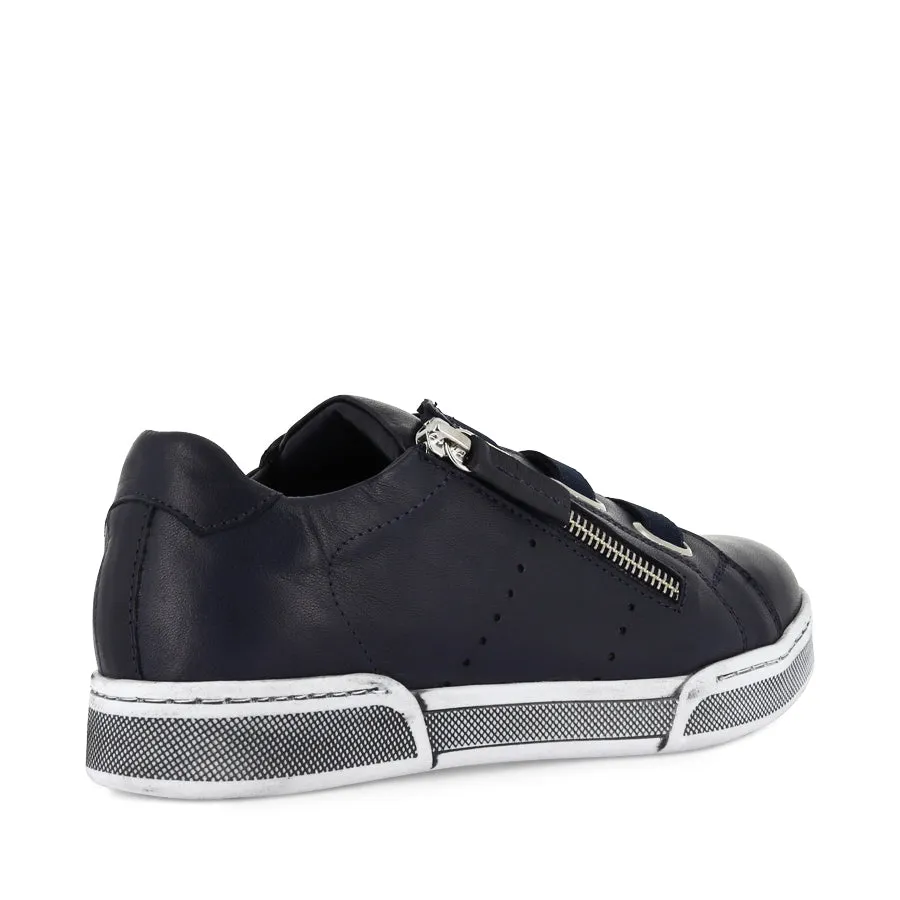 Urban Look Thickened Collar TALEA - NAVY LEATHER