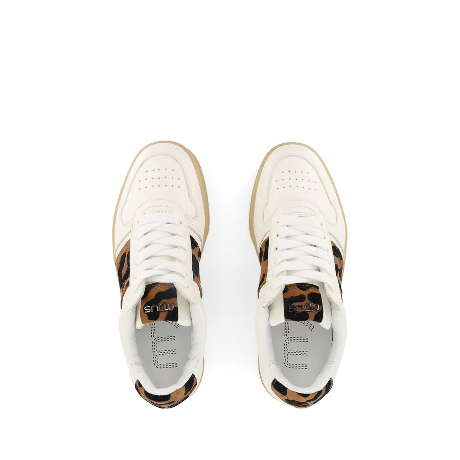 TALIA - WHITE/LEOPARD LEATHER High Rebound Midsole Hypergrip Technology