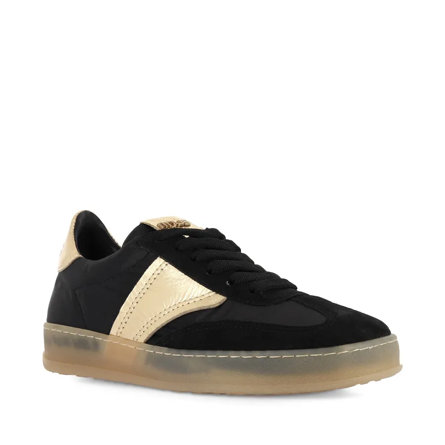 TARAS - BLACK/GOLD LEATHER Fitted Design