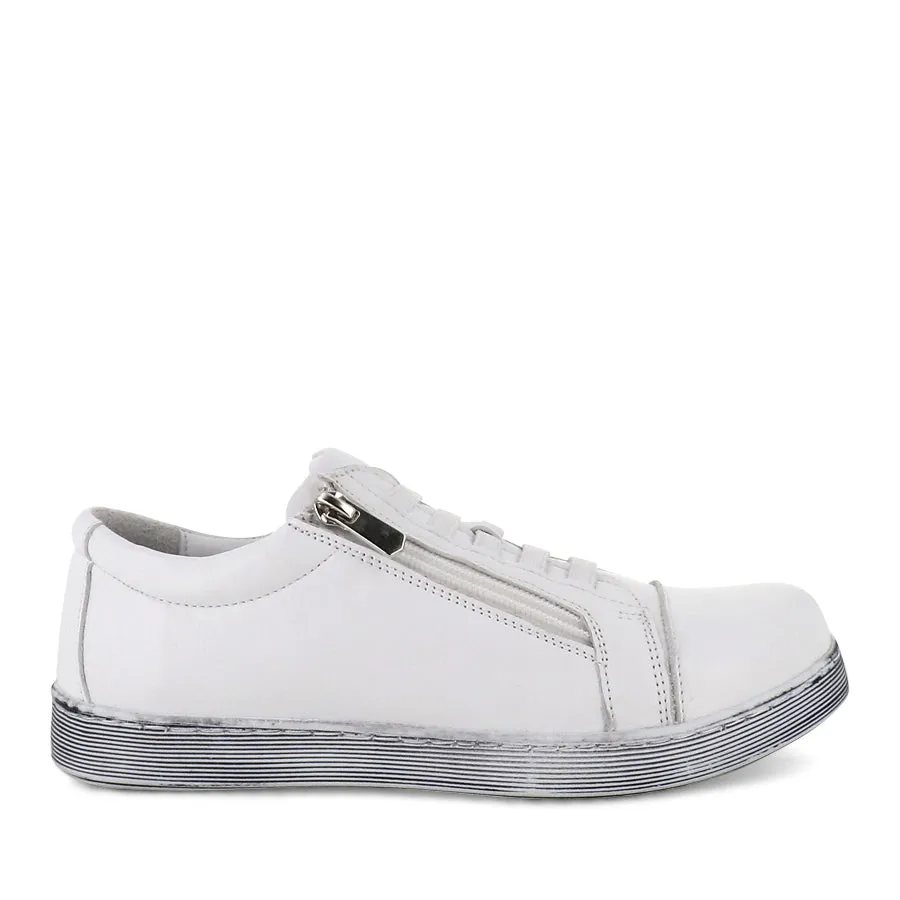 Long Time Wear Impact Absorbing Insoles TAREN - WHITE LEATHER