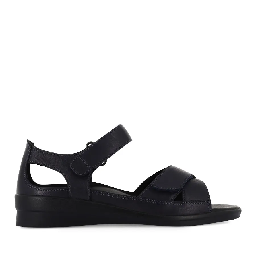 TASHA - NAVY LEATHER All-day Comfort Shoes Light Slip-on Shoes