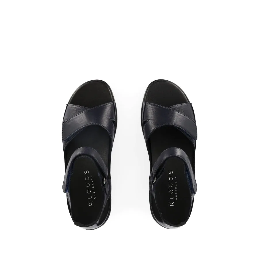 TASHA - NAVY LEATHER Comfy lining