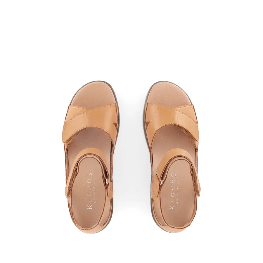 TASHA - TAN LEATHER Comfortable Outdoor Sandals