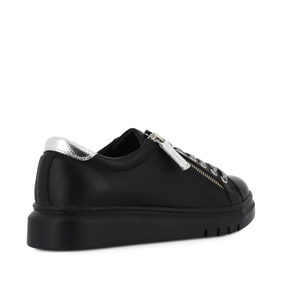 Minimalist Edge Seamless Upper TATTER - BLACK BLACK/SILVER LEATHER