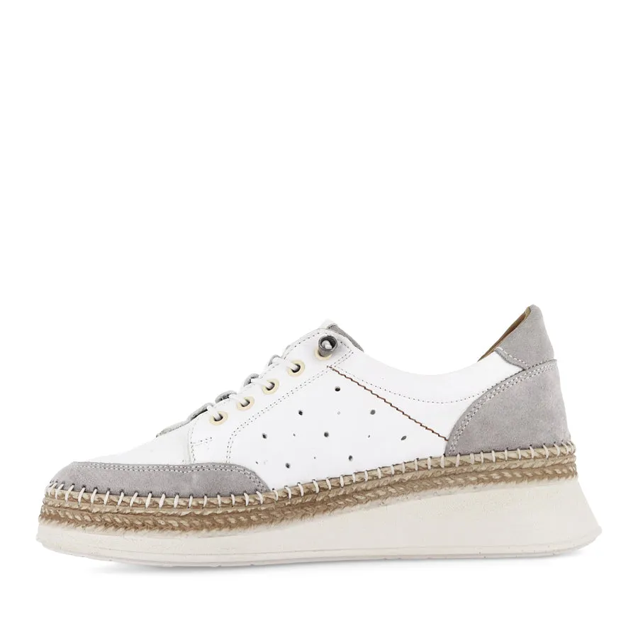 TAYTAY - WHITE/MIX LEATHER Knit Fabric Design