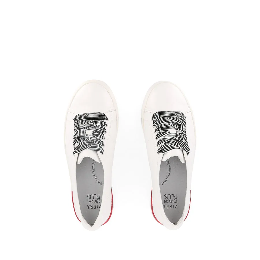 ASHLEEN W - WHITE LEATHER Breathable Airflow Design EVA Composite
