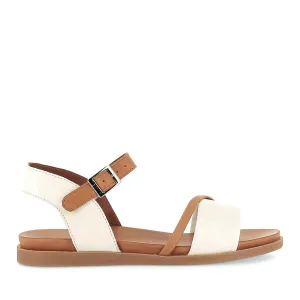 Chic Casual Shoes for Travel TEAR - SWAN/TAN LEATHER