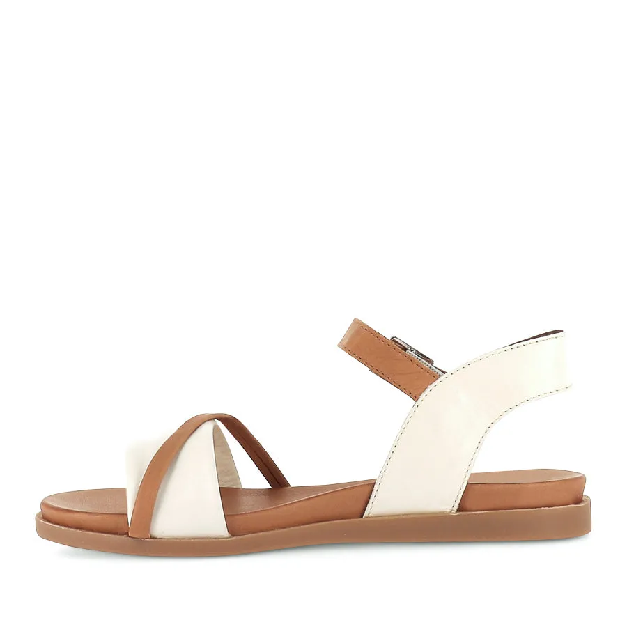 TEAR - SWAN/TAN LEATHER Removable Footbed