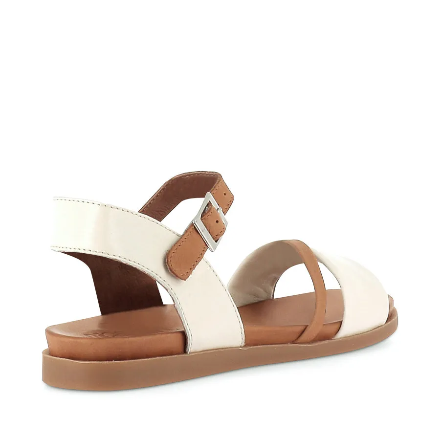 Breathable straps Clear Shape TEAR - SWAN/TAN LEATHER
