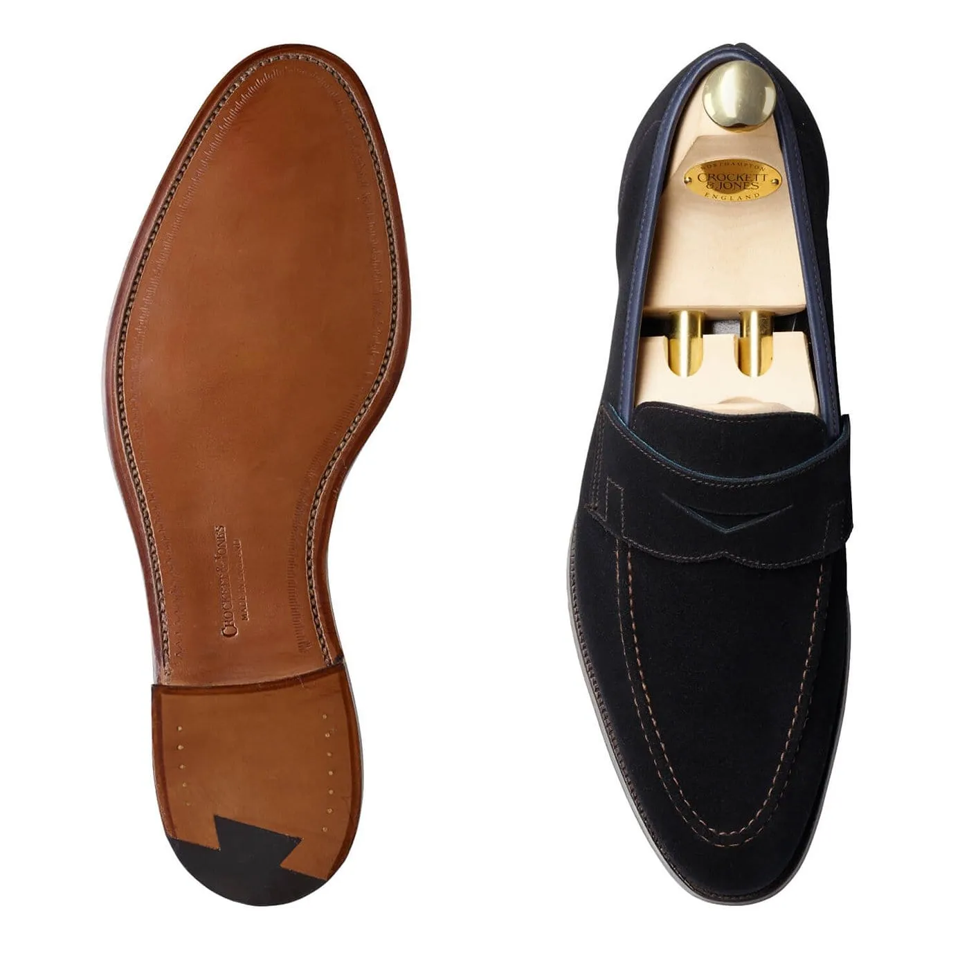 Foot Clear Open Guard Teign Navy Suede