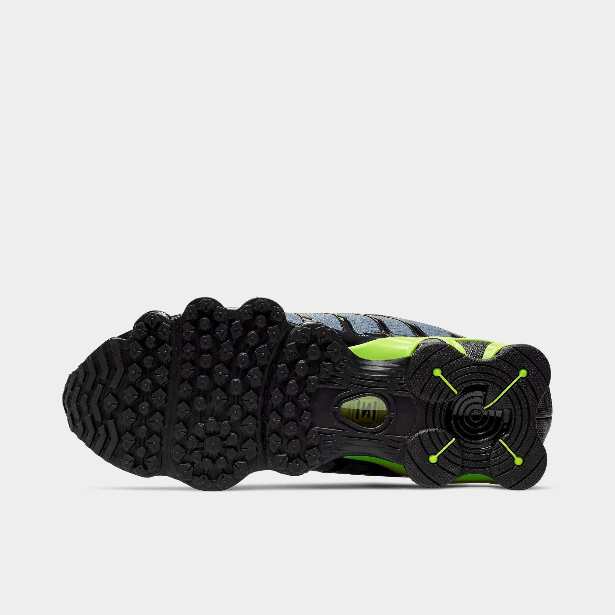Weightless Cushion Technology Abrasion Resistant Toe Nike Shox TL Thunderstorm / Volt - Black