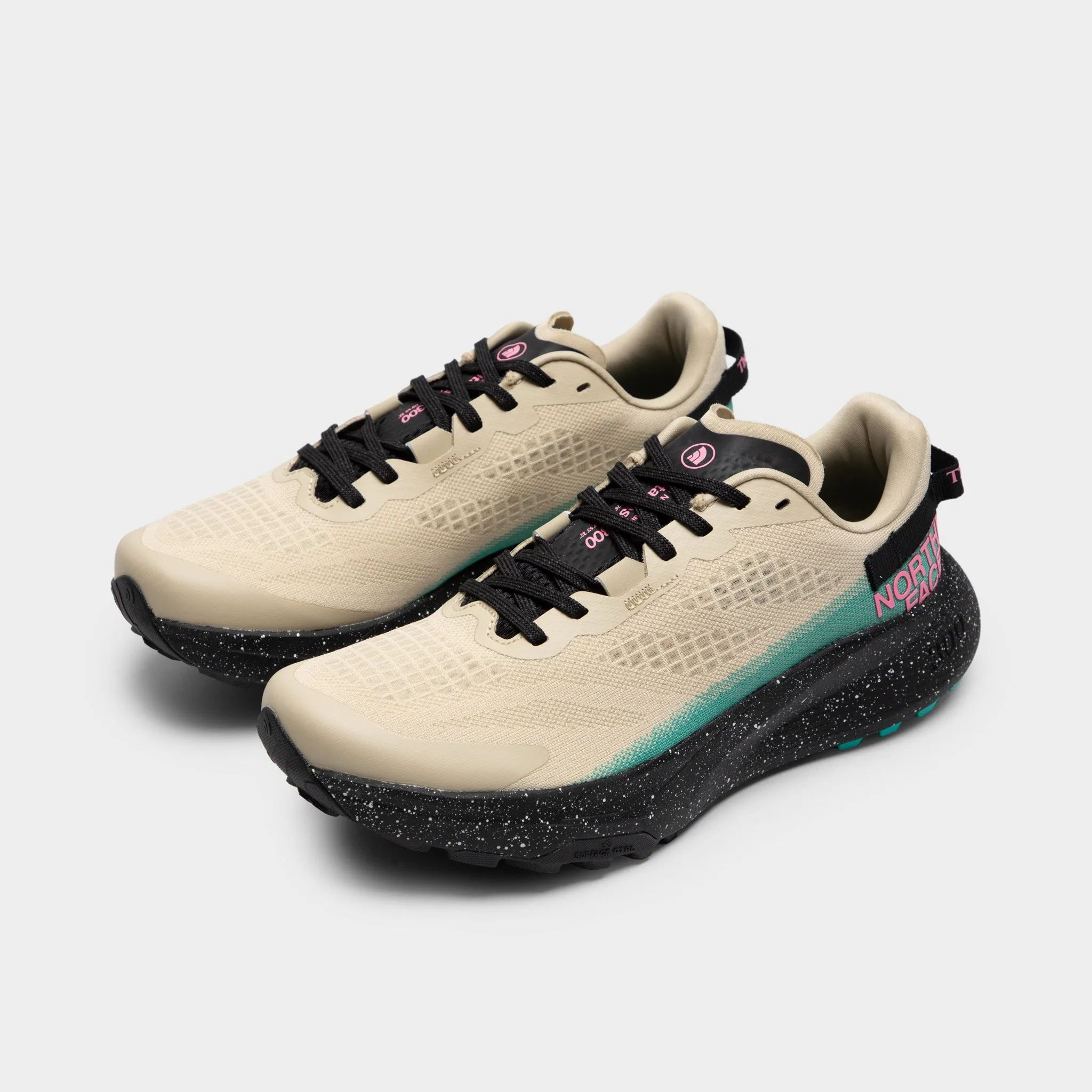 Eco Friendly Dye Process breathable vents The North Face Altamesa 300 Tan / Green - Pink